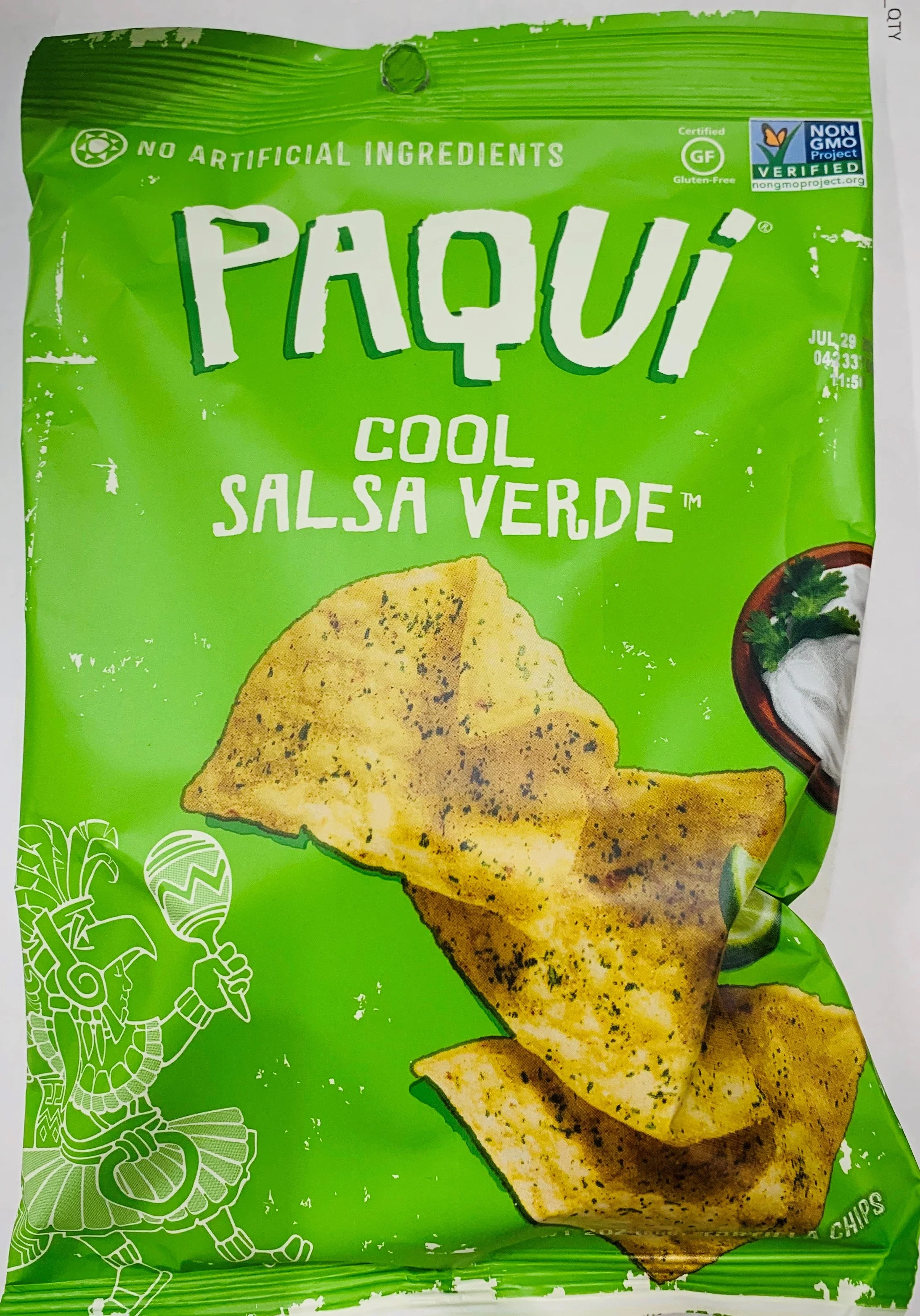 Paqui Zesty Salsa Verde Tortilla Chips - 2 Oz, Pack of 6 - Image 2