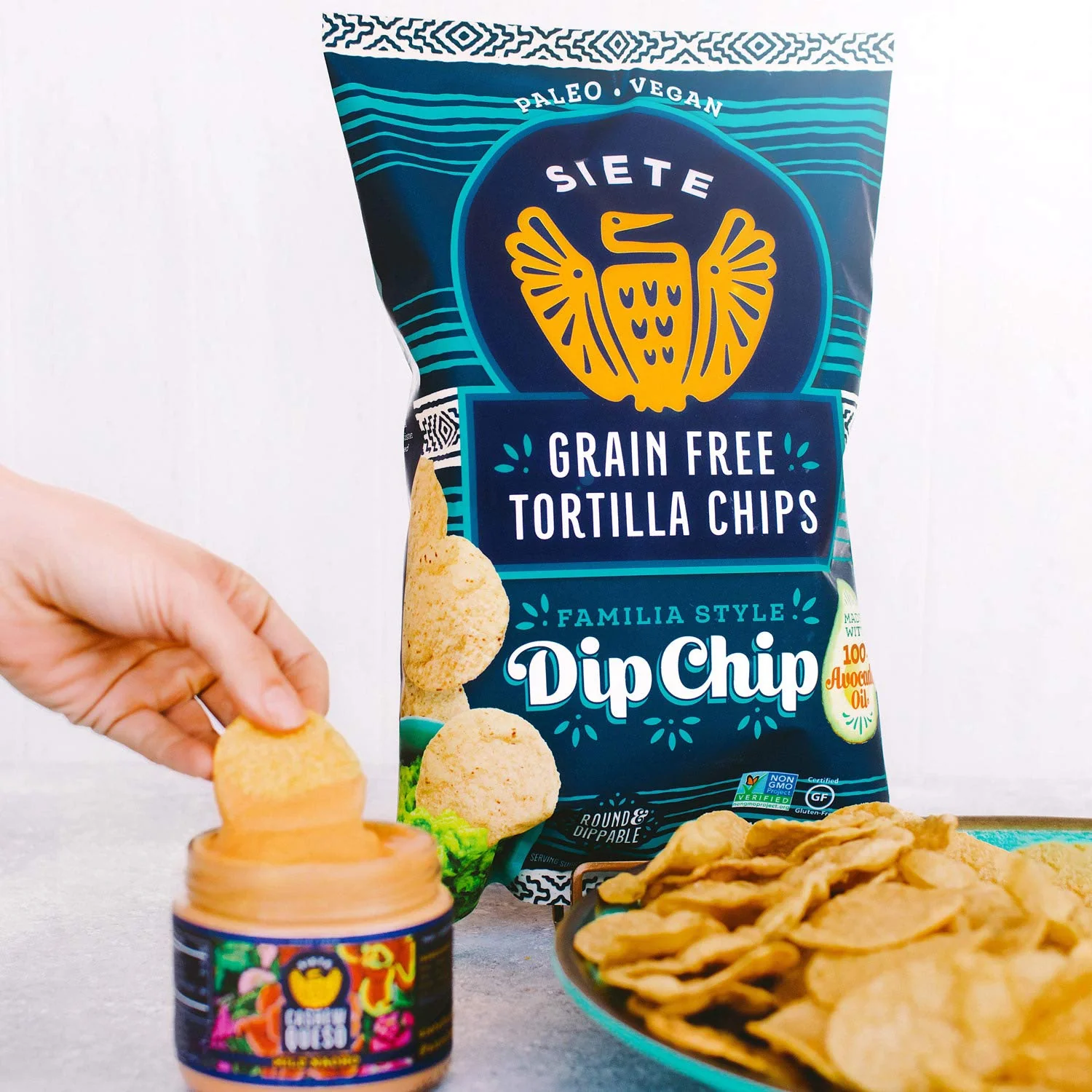 Siete Almond Flour Tortilla Chips, Grain & Gluten Free (Pack of 12 - 5 Oz.) - Image 2